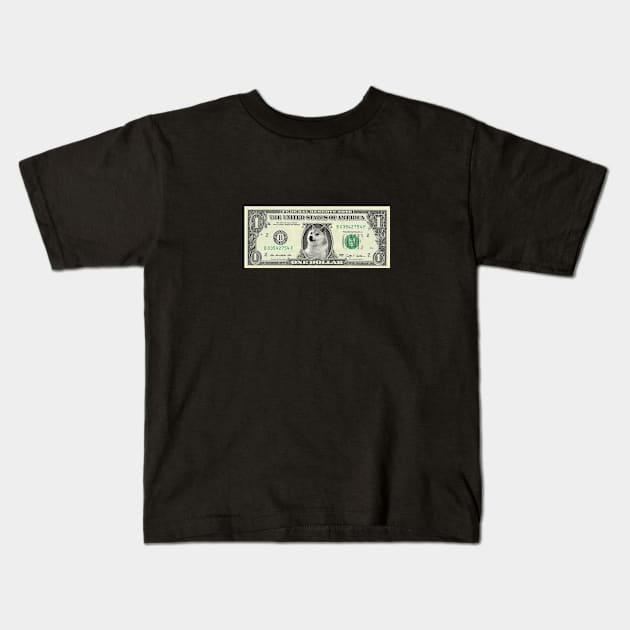 doge dollar Kids T-Shirt by alohagang